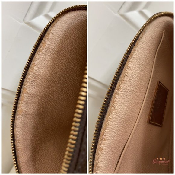 Authentic Louis Vuitton Brown Monogram Coated Canvas Cosmetic Pouch M47515 - Picture 12 of 13